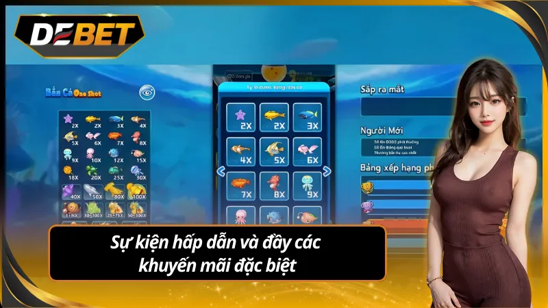 Khuyến mãi khi chơi bắn cá oneshot chỉ có độc quyền tại debet