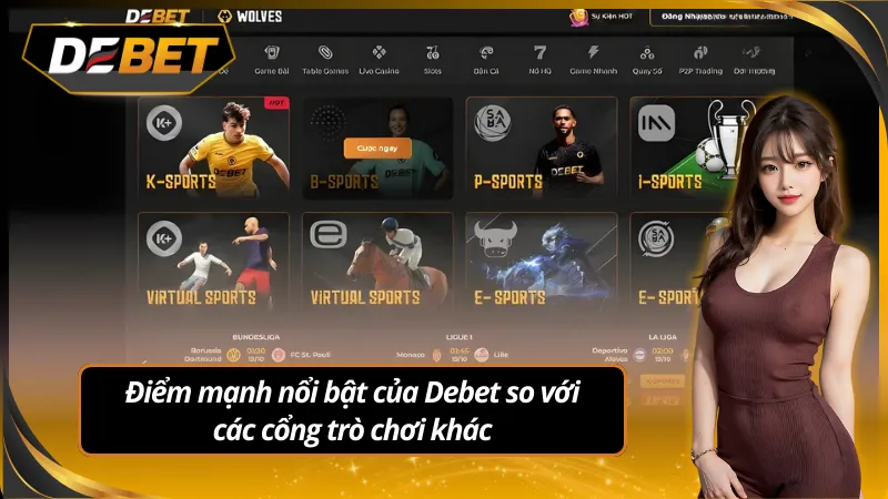 Điểm mạnh nổi bật của nhà cái Debet