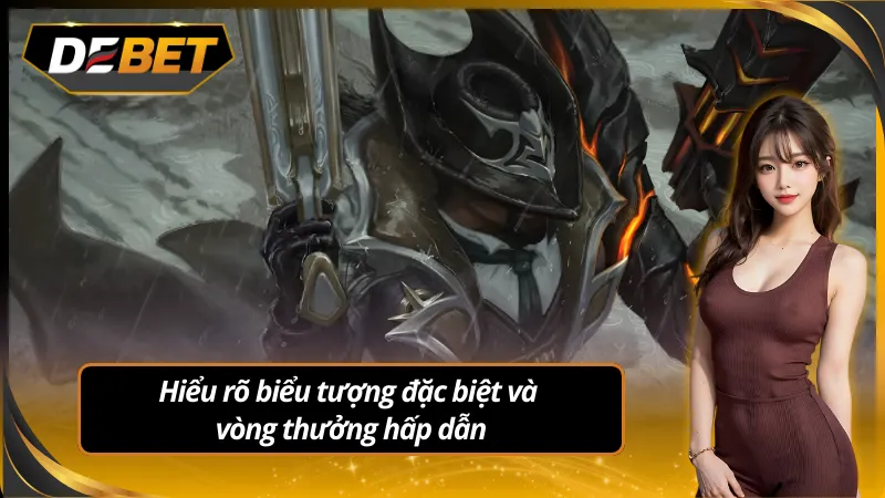 Hình ảnh vòng quay slot Lucian Debet với biểu tượng chiến binh